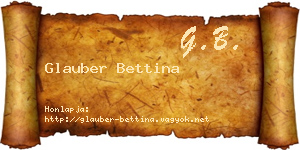 Glauber Bettina névjegykártya